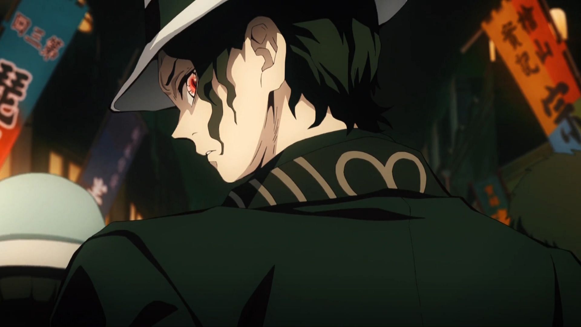 Muzan, as seen during the Asakusa event in the Demon Slayer anime (Image via Ufotable)